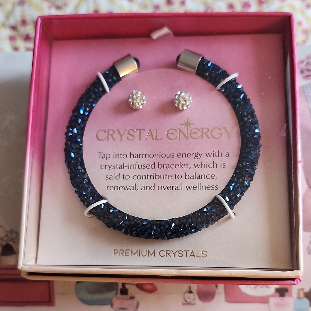 Blue Bracelet and Earring Set